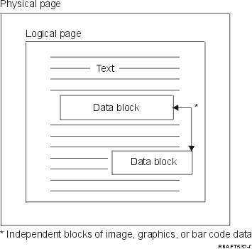 IPDS has an hierarchical relationship between a physical page, a logical page, and data blocks.