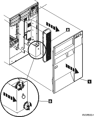 Removal of the battery power
unit on Models 5xx and expansion units FC 507x and FC 508x.