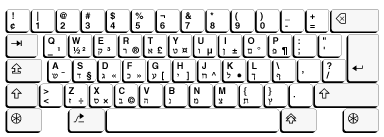 Hebrew IBM Enhanced Keyboard