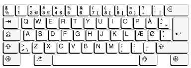 Danish IBM Enhanced Keyboard