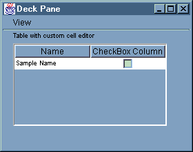 GUI Builder: Viewing the TablePanel