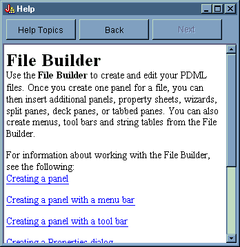 GUI Builder help file example