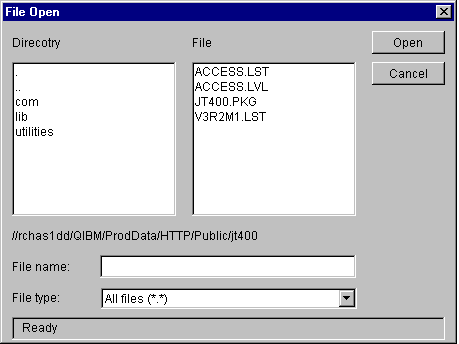 IFSFileDialog GUI component