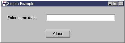 The Simple Example application window