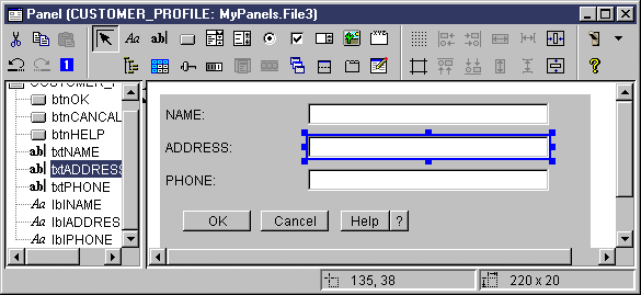 GUI Builder screenshot