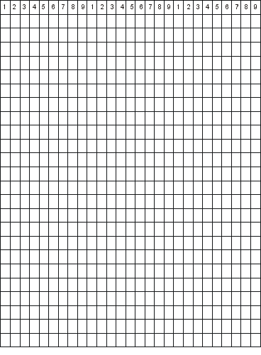 Illustration is a blank grid
of 27 columns by 24 rows.