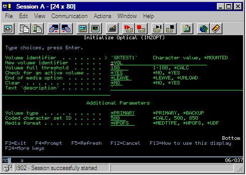 Initialize
Optical