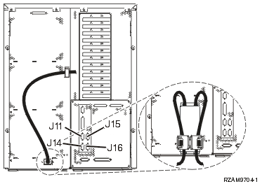 Connect power cords to Server 820